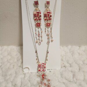 Christina Collection Mosaic Necklace and Matching Earrings